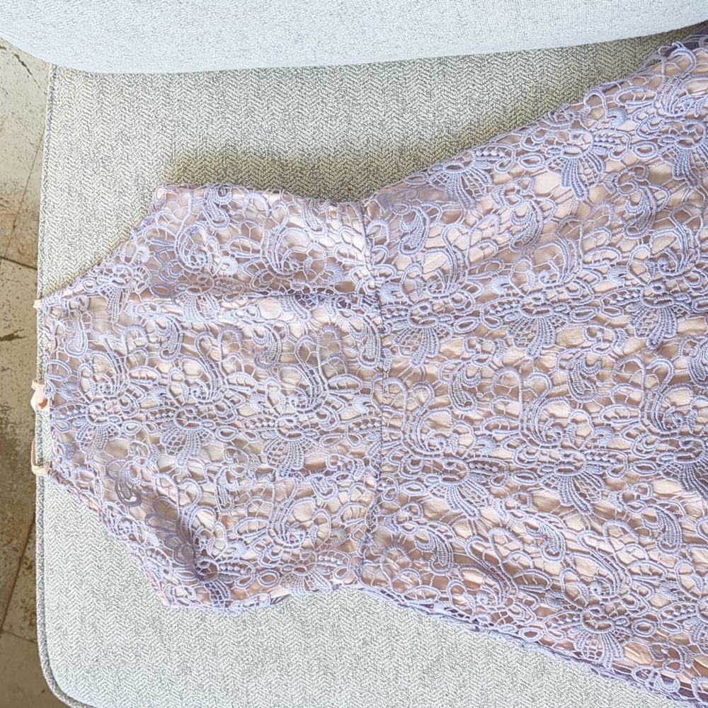 Women's Kendall & Kylie Lace Dress Lavender with Peachy lining  Small